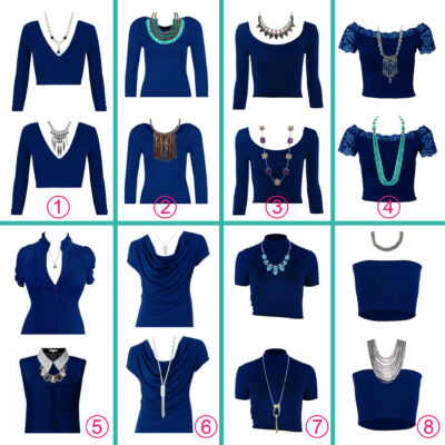 Welke ketting past bij welke halslijn?