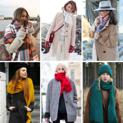 Kleurrijke accessoires combineren met je (saaie) winterjas